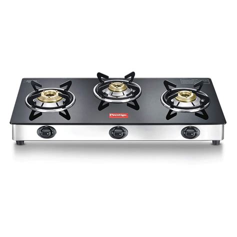 surya flame marvel stainless steel 3 burner gas stove black